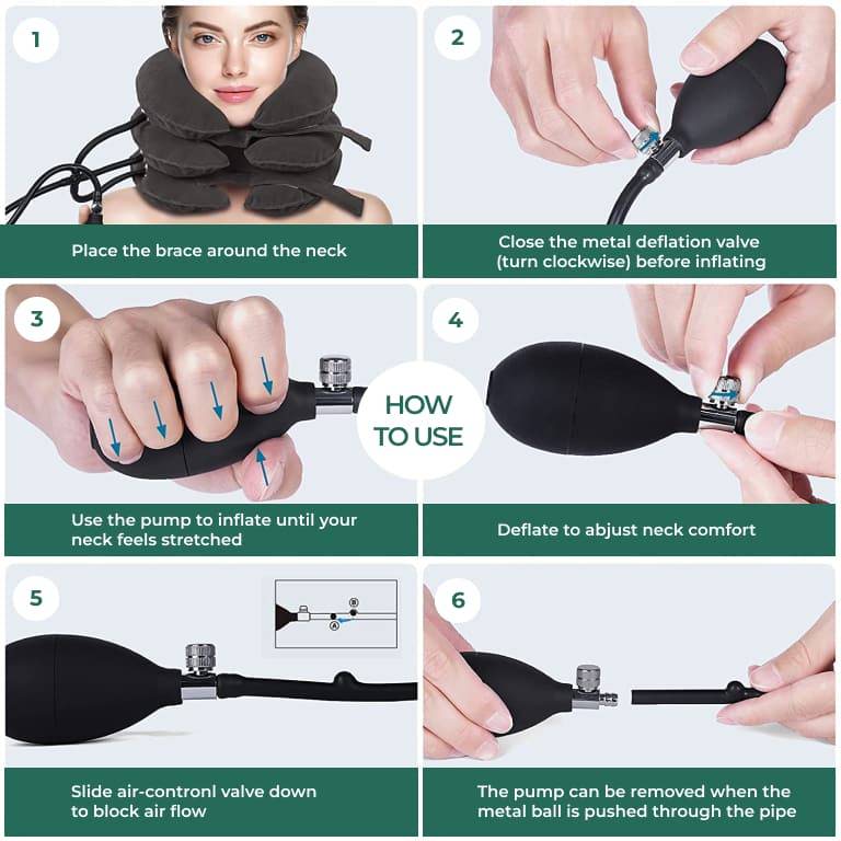 PhyHealth™ Neck Stretcher Inflatable Neck Stretcher for Instant Pain